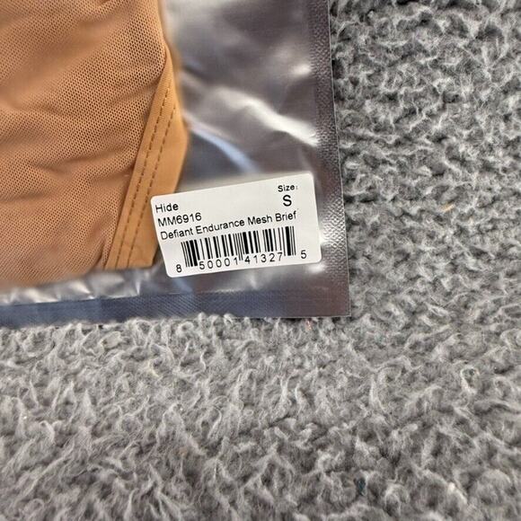 Todd Sanfield Brief Underwear mens Small Tan Hide Defiant Endurance Mesh NEW - Picture 2 of 5